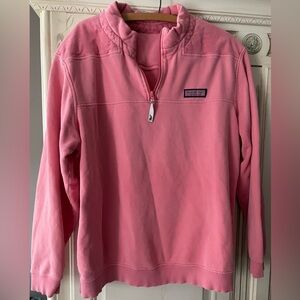 Vintage Vineyard Vines Pink Quarter-Zip Sweatshirt